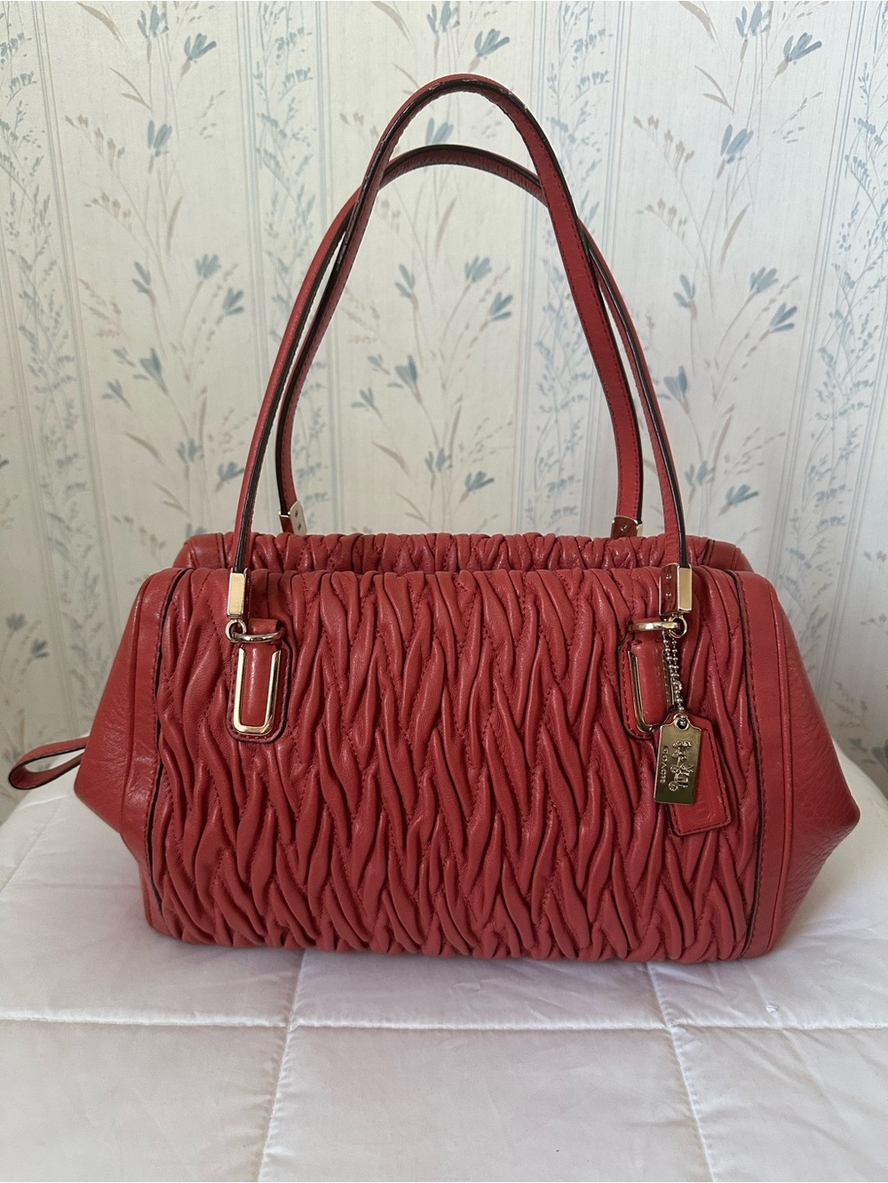 Coach Madison Twist Leather Satchel